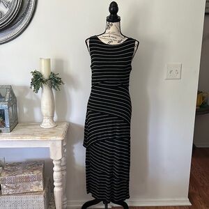 Bailey 44 Tiered Striped Maxi Dress Womens size M